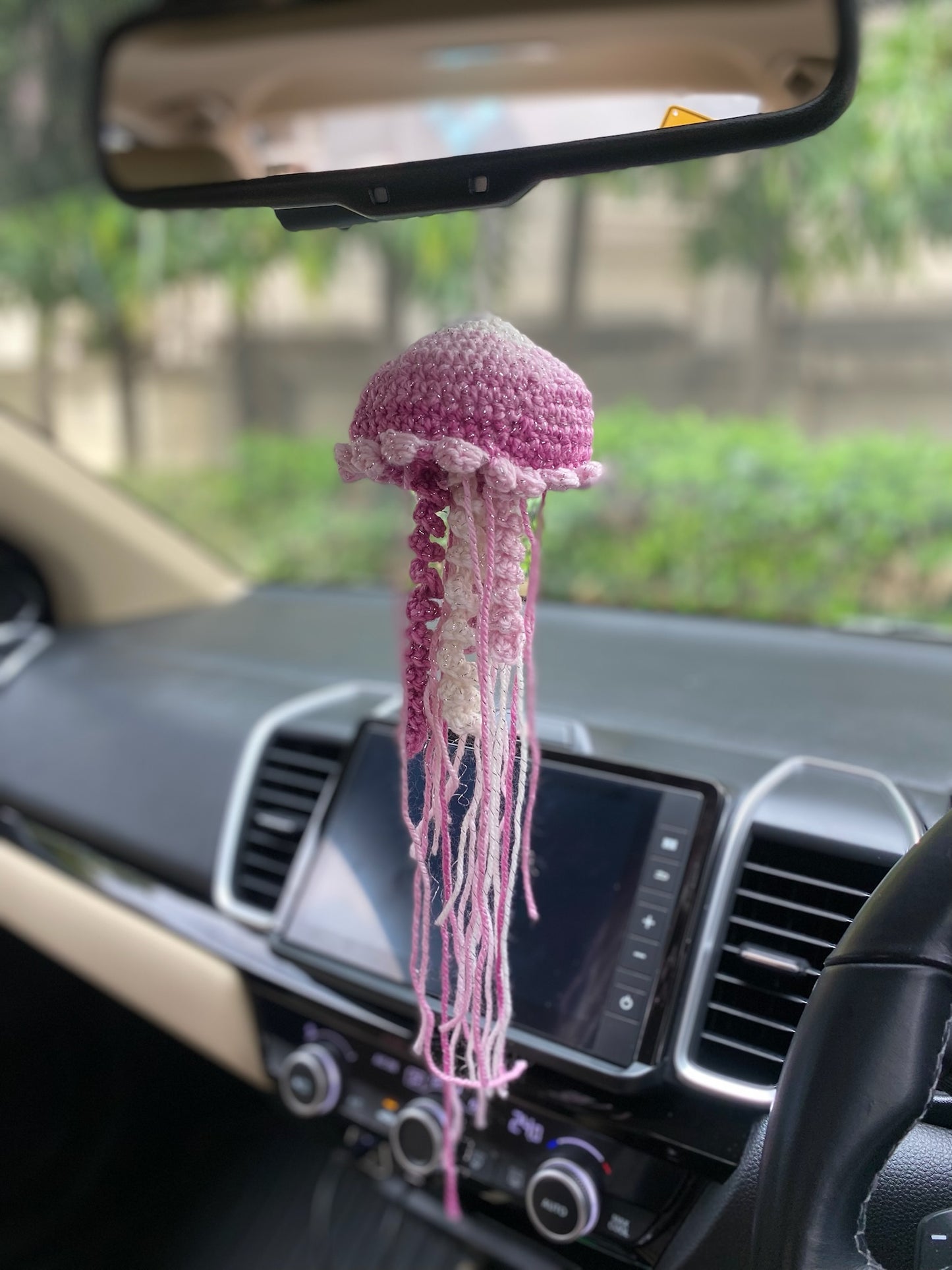 Pink jelly fish Car Decor