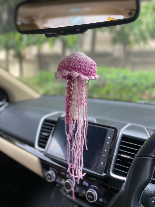 Pink jelly fish Car Decor
