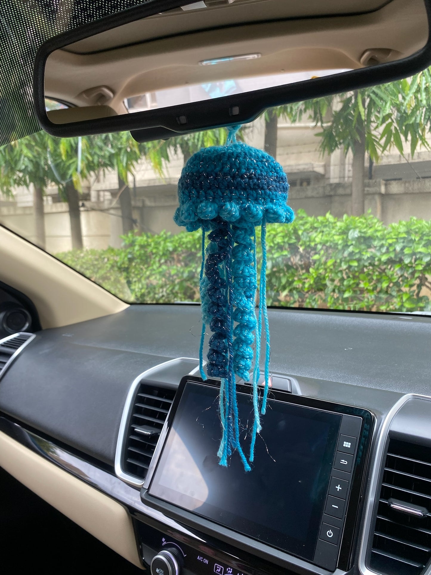 Green Jellyfish Car Decor