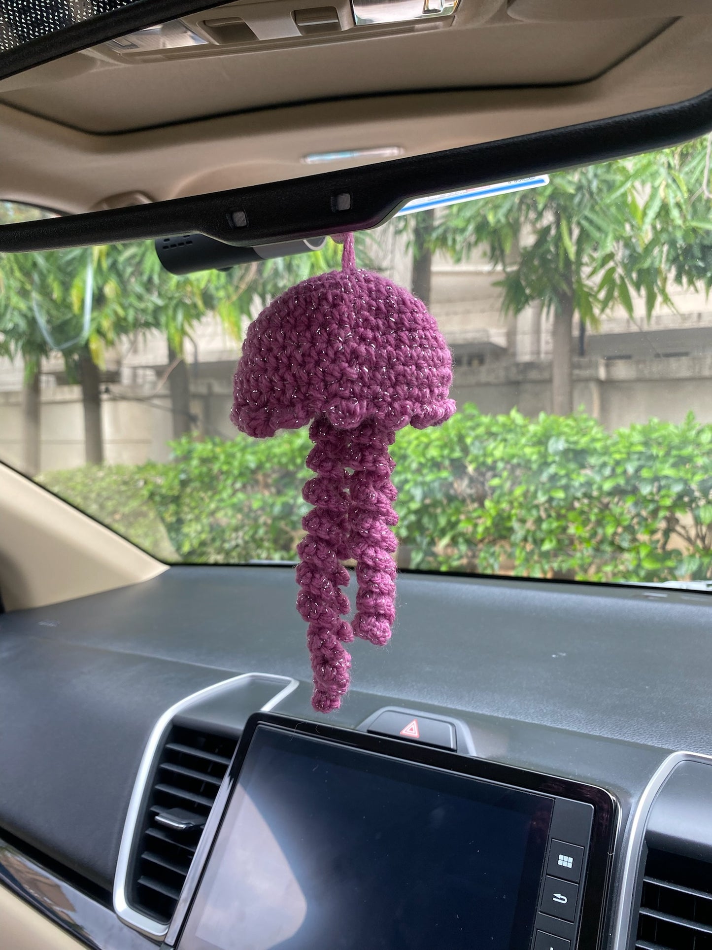 Pink Jellyfish Car Decor