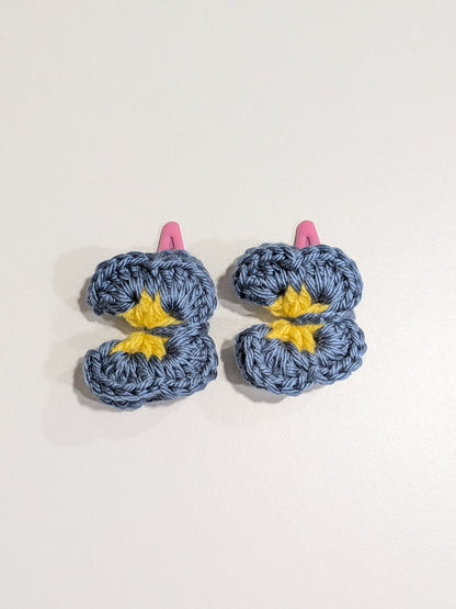 Grey Daisy Hair Clip