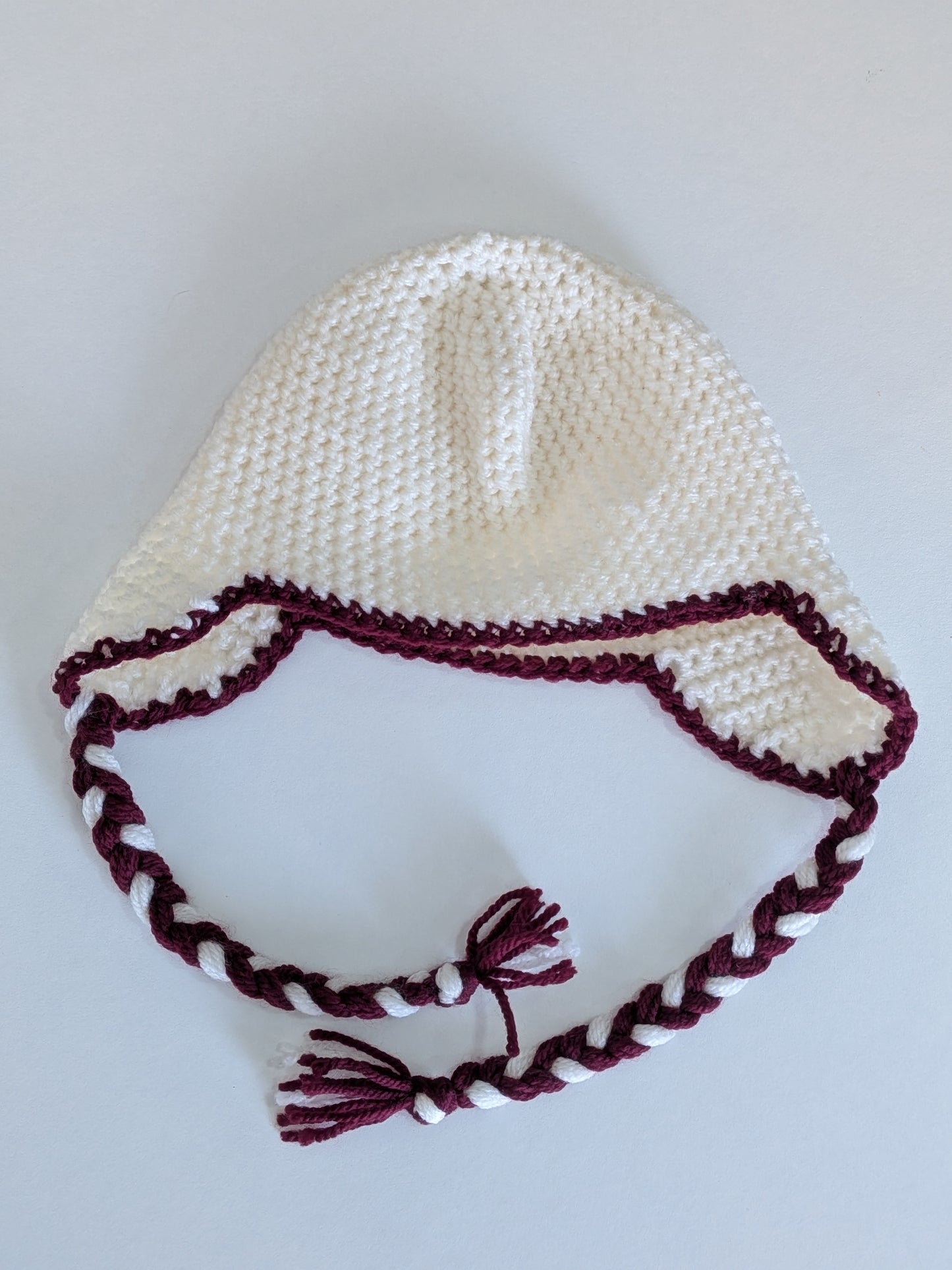 Maroon Tie Head Scarf - KIds