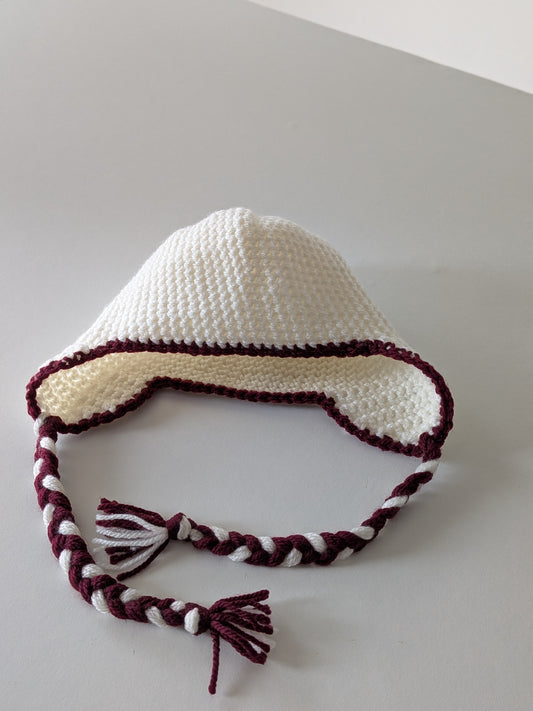 Kids Scarf - Maroon border