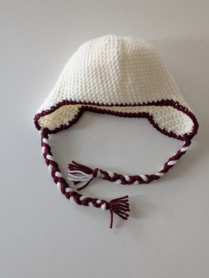 Kids Scarf - Maroon border