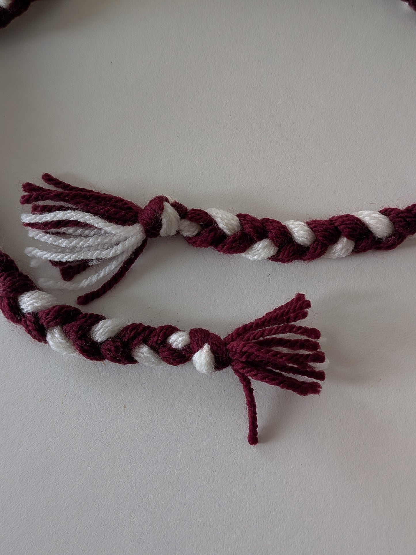 Kids Scarf - Maroon border