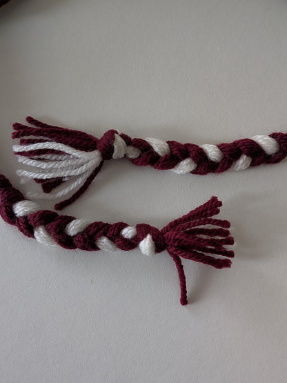 Kids Scarf - Maroon border