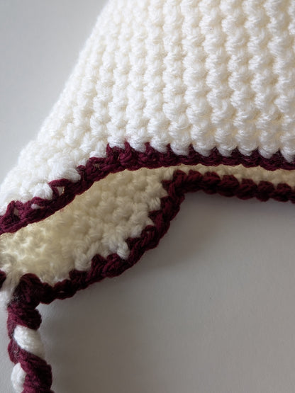 Kids Scarf - Maroon border